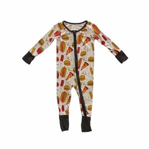 Little Sleepies Fast Food Print Footie Pajama